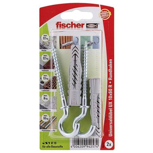 Fischer 94257 Kołek uniwersalny UX 10x60 RH K 2kpl