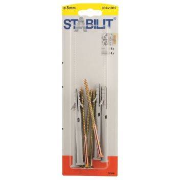 STABILIT Kołki rozporowe + Śruby 8x10mm 4 szt/op