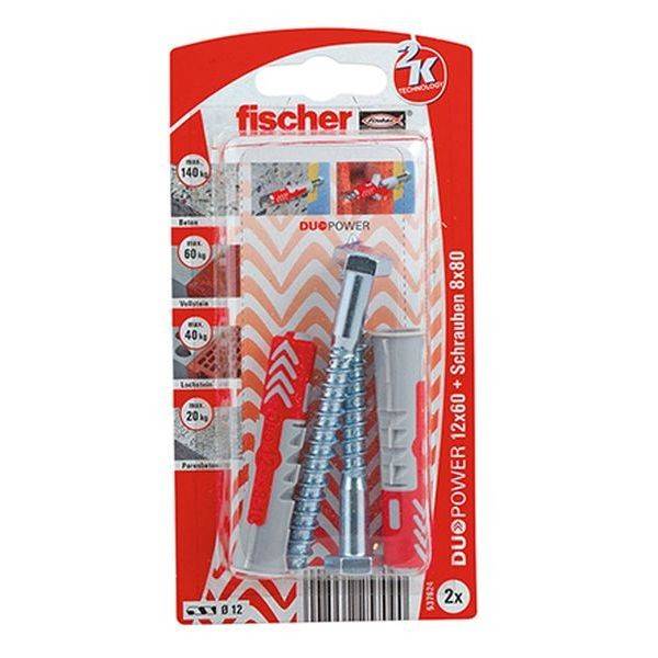 Fischer Kołek DuoPower O 12 mm x 60 mm SK 2kpl