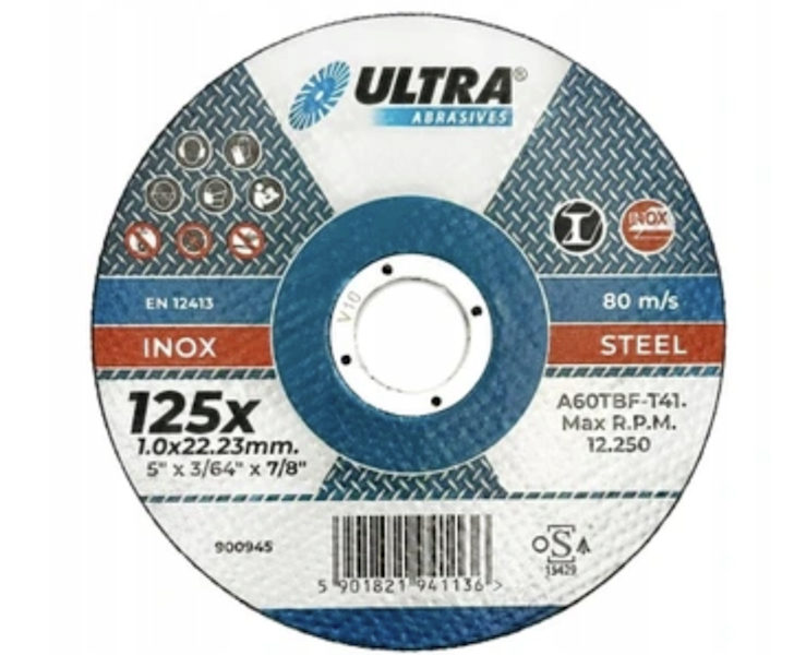 Ściernica ULTRA 41-125x1,0x22,2 A60T-BF80
