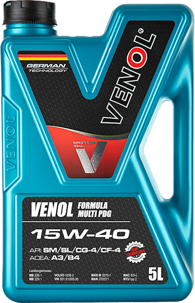 VENOL FORMULA MULTI PDG SM SL CG 4 CF 4 15W40 5L