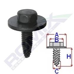 R ŚRUBA  M6x20 PODKŁ.-20mm CZARNA