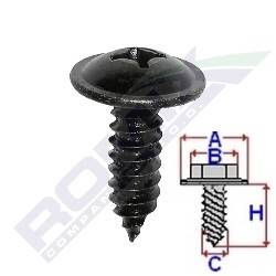 R WKRĘT  6,2x19mm KRZYŻAK CZARNY