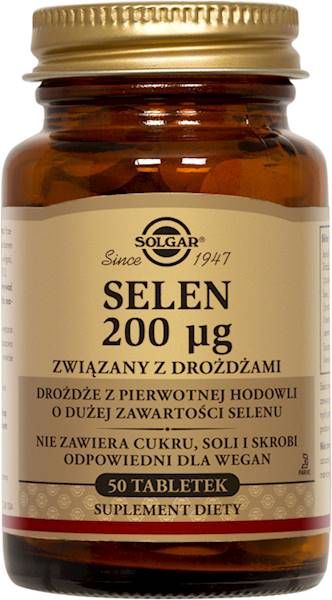 Solgar SELEN 200 µg związany z drożdżami