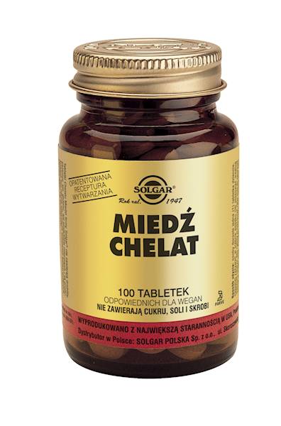 Solgar MIEDŹ 100% CHELAT