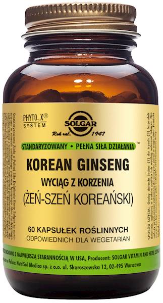 Solgar ŻEŃSZEŃ KOREAŃSKI S.P.S.D.*(KOREAN GINSENG)
