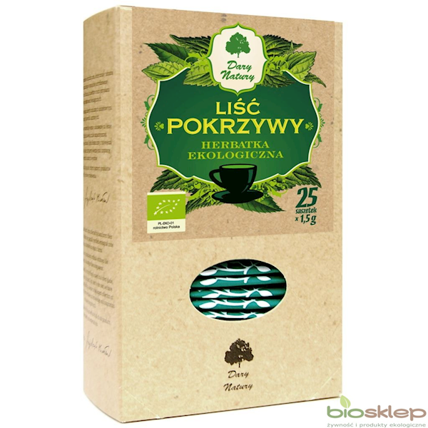HERBATKA LIŚĆ POKRZYWY BIO (25 x 1,5 g) - DARY NAT