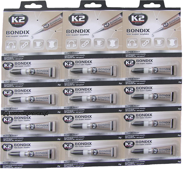 K2 BONDIX 3 G - Super szybkoschnący klej do plasti