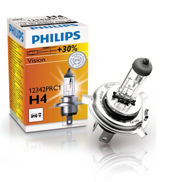 12V H4 55W +30% Philips    halogenowa