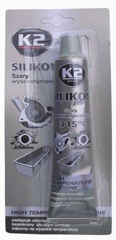 K2 SILIKON SZARY +350°C 85 G - Wysokotemp.