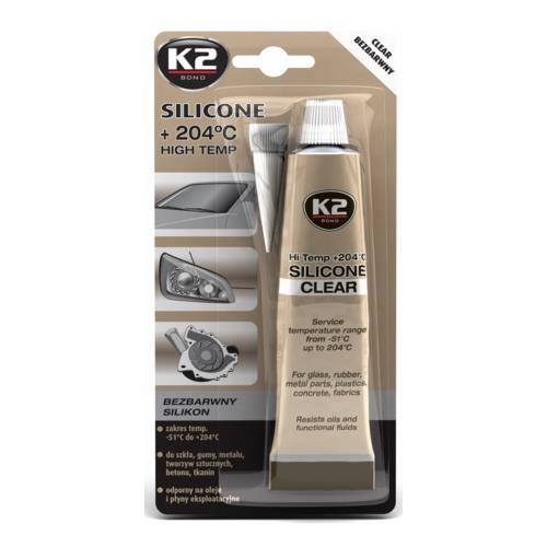 K2 SILIKON BEZBARWNY  85 G - Wysokotemp.