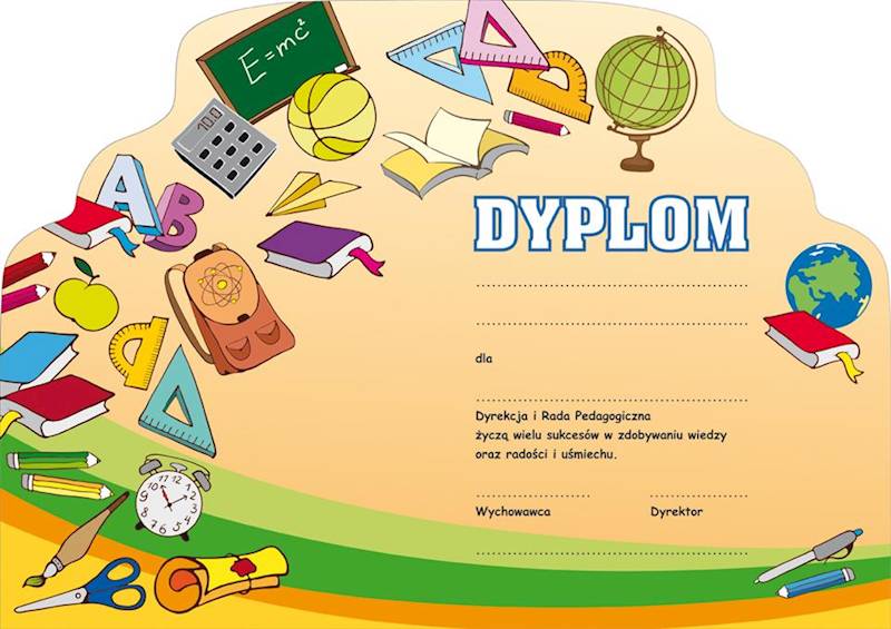 DYPLOM A4 GP PRZYJACIELE NAPISY SKŁADANY