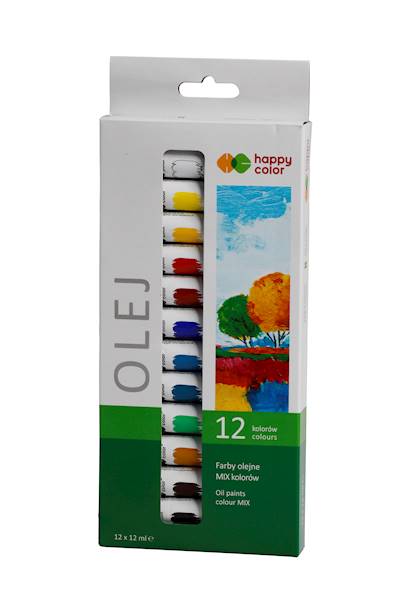 FARBY OLEJNE 12 KOL 12 ML HAPPY COLOR