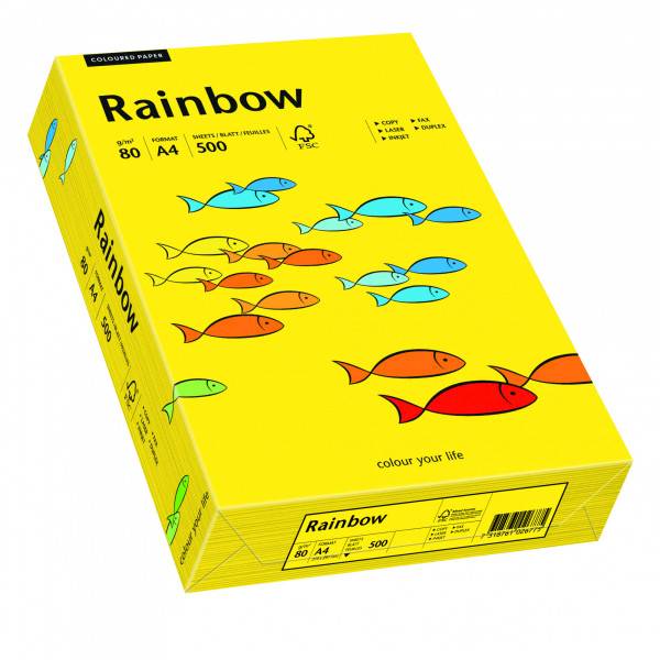 PAPIER A4 RAINBOW 80G C.ŻÓŁTY 18 
