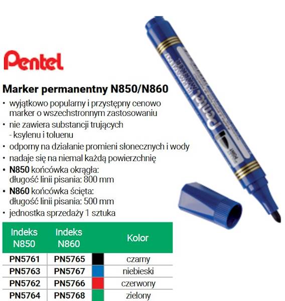 MARKER PENTEL N850 CZARNY 