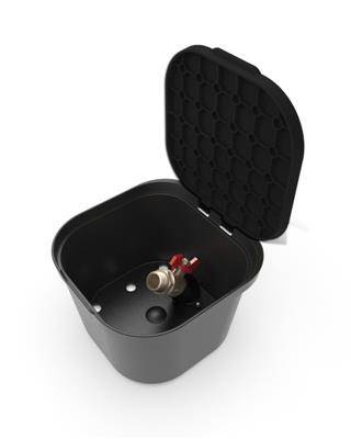 BERGO Studzienka z zaworem kulowym 3/4" Czarna