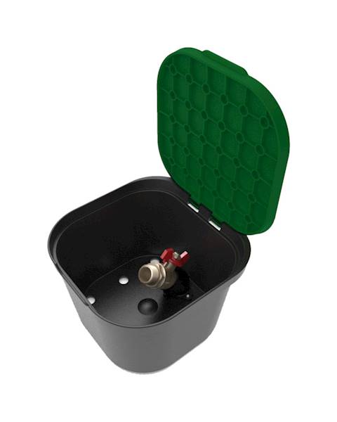 BERGO Studzienka z zaworem kulowym 3/4" Zielona