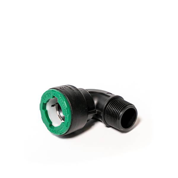 Kolano 20-1/2" M PE BERGO-QLOK   • QLOK
