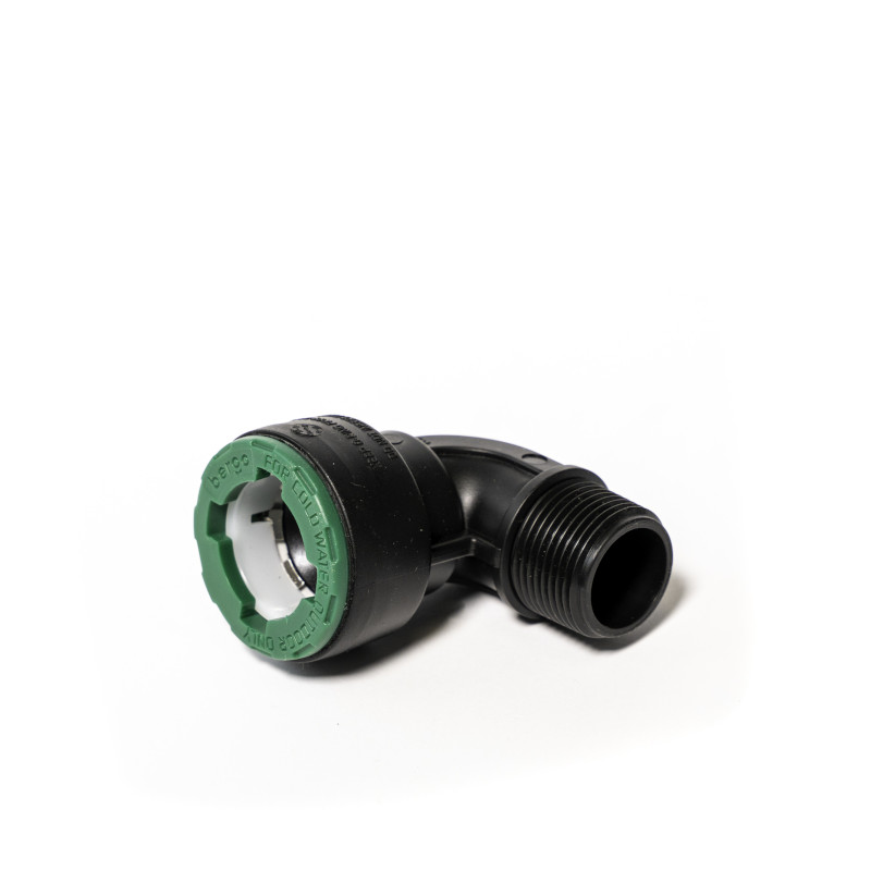 Kolano 32-3/4" M PE BERGO-QLOK  