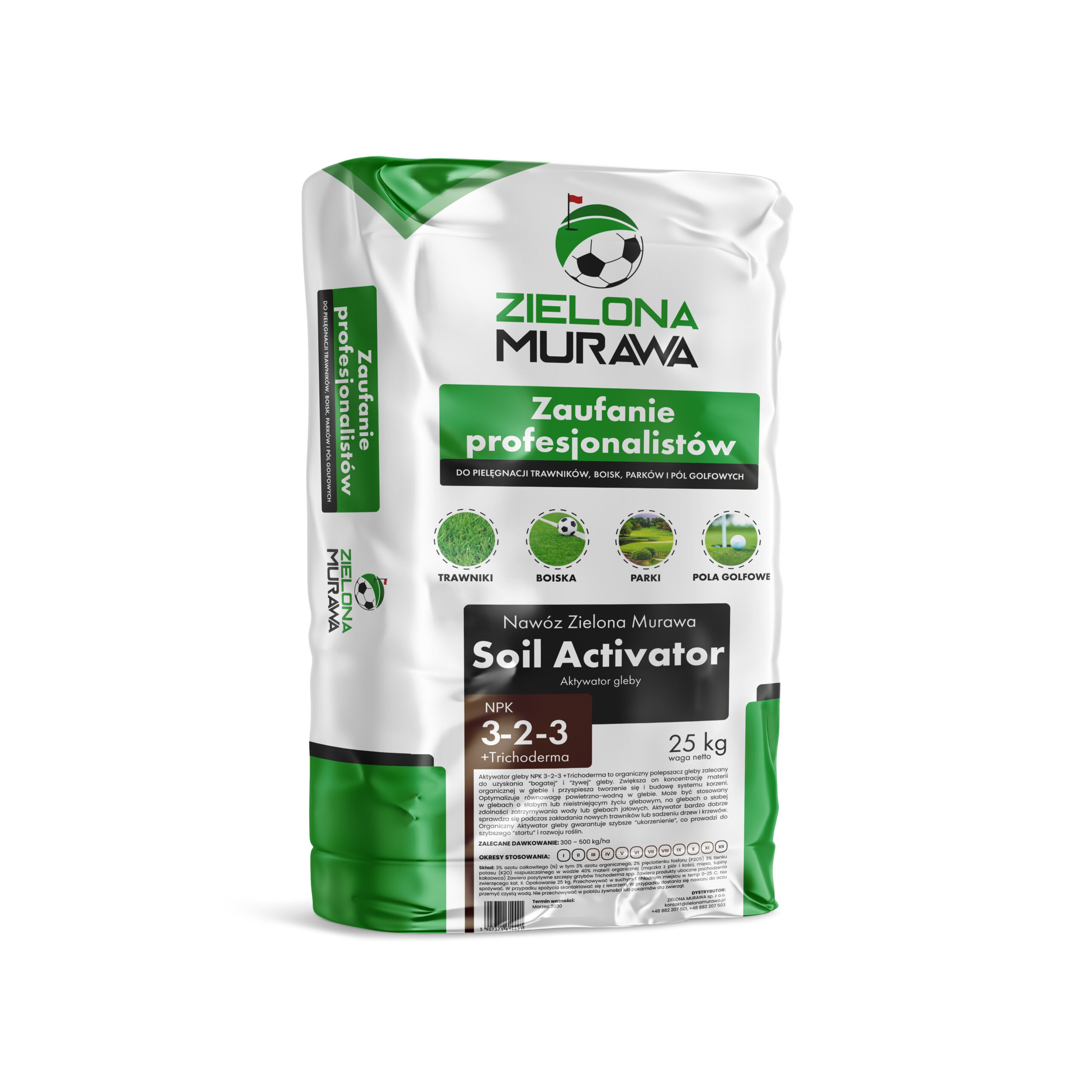 Zielona Murawa Soil Actyvator - organiczny polepszacz gleby + Trichderma  25kg