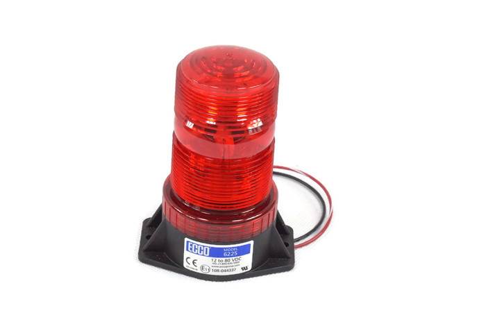 Lampa błyskowa czerwona led 12-80V 6225R