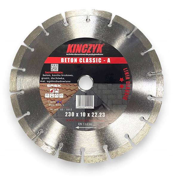 TARCZA BETON CLASSIC-A 350X10X20.0/25.4