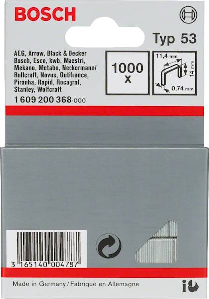 ZSZYWKI BOSCH TYP53 14MM 1000PC