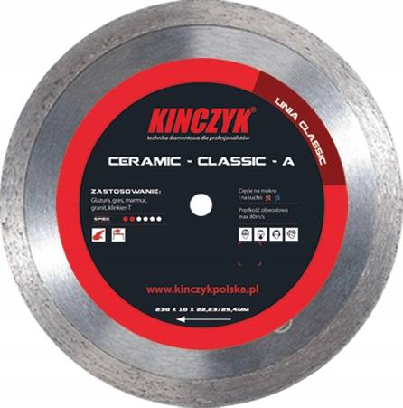 TARCZA CERAMIC CLASSIC-A 250X10X22,23