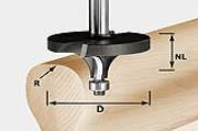 FESTOOL 491106 Frez do zaokrągleń HW S12 D43/R15
