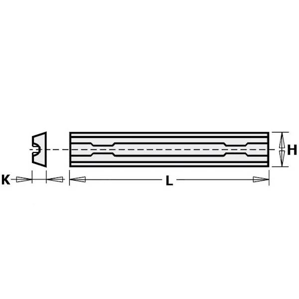 Nóż VHM do strugarek 82x5,5x1,1mm HC35 35°