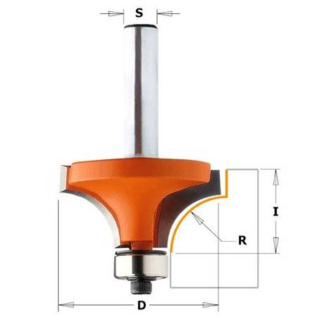 CMT Frez wklęsły HM D=15,9 R=1,6 S=8 z łożyskiem