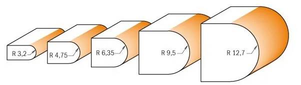 CMT Frez półwałek HM D=25,4 R=4,75 S=8