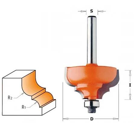 CMT Frez profilowy D=35 R1=4,8 R2=6,4 +łożysko