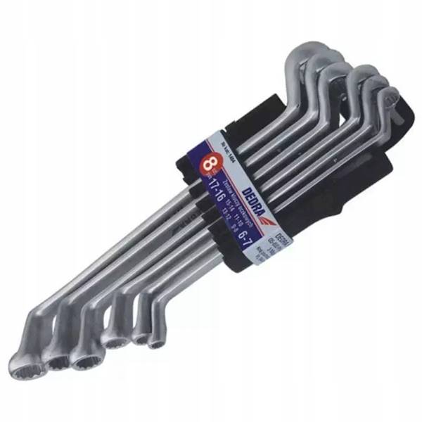 ZESTAW KLUCZY OCZKOWYCH GIĘTYCH CrV 6PC 6-17mm