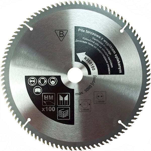Piła tarcza pilarska do drewna 300x30mm 100Z HM