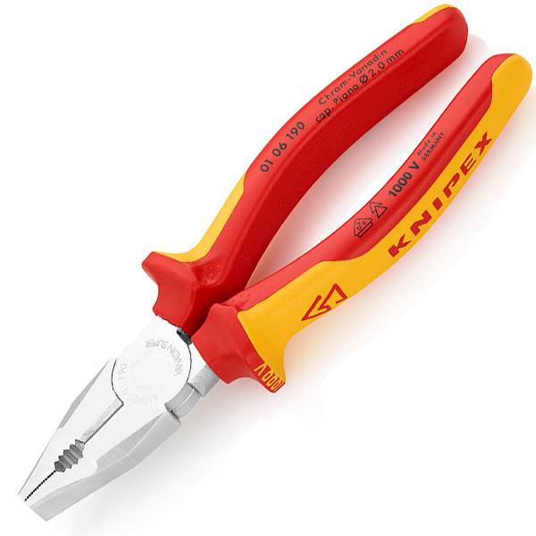 KNIPEX 01 06 190 Kombinerki uniwersalne VDE 190mm