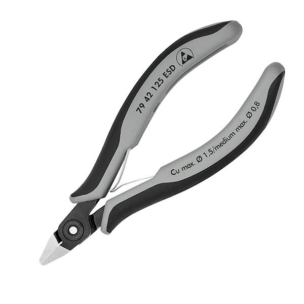 KNIPEX 79 42 125 ESD Precyzyjne szczypce tnące 125