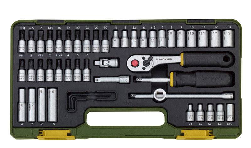 PROXXON 23280 Zestaw kluczy nasadowych 1/4''