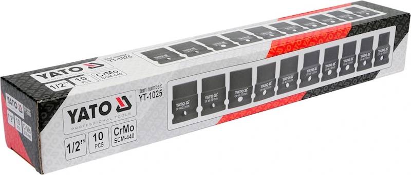 ZESTAW NASADEK UDAROWYCH 1/2"  10szt 10-22