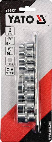 KLUCZE NASAD.TORX C.V,E5-E16 9 CZ.