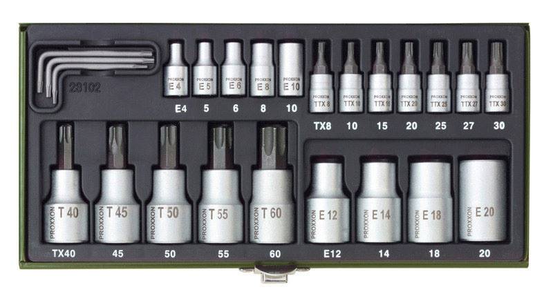 PROXXON 23102 Nasadki TORX TX/TTX 1/2'' 1/4''