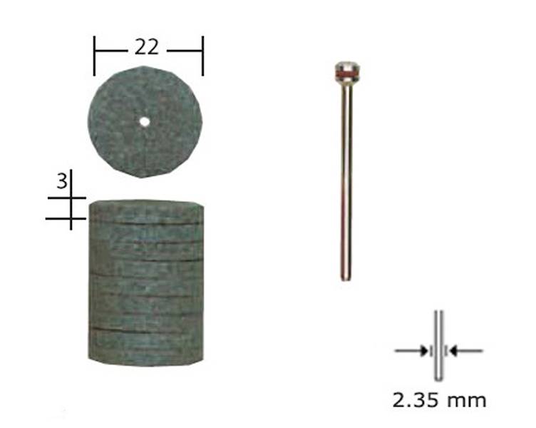 PROXXON 28304 Tarcze szlifierskie 22mm [10szt.]