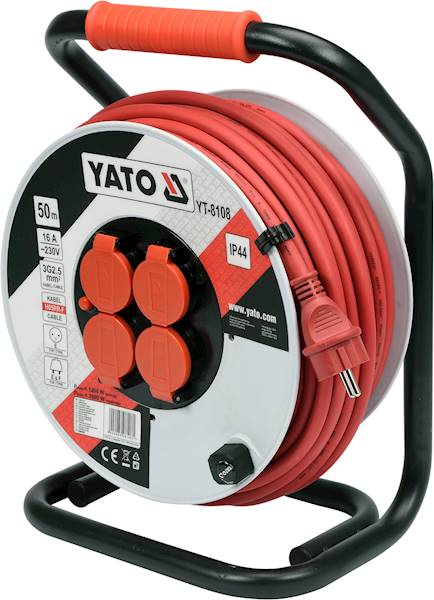 PRZEDŁUŻACZ BĘBNOWY 50m 3X2,5mm YT-8108 YATO