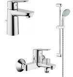 Zestaw GROHE BAUEDGE um. stoj. wanna, natrysk
