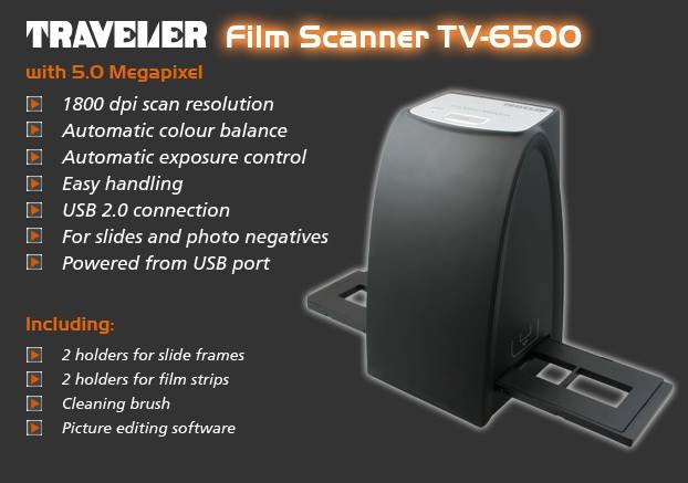 SKANER FOTO slajdów i klisz TRAVELER TV 6500 op/za