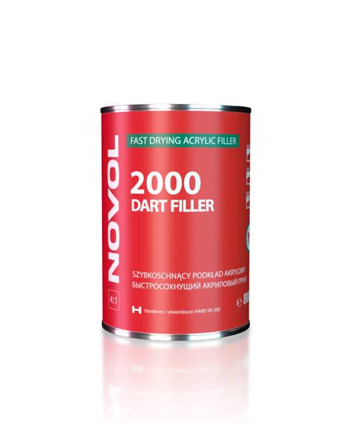 NOVOL N DART FILLER 2000 pod akryl SZARY 0,8l