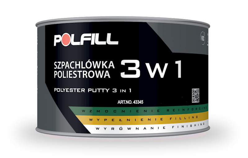 POLFILL SZPACHLÓWKA POLIESTROWA 3W1  0,5KG