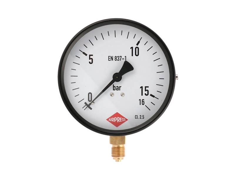 AIRPRESS MANOMETR 1/4" W BLISTRZE Z TYLNYM GWINT.