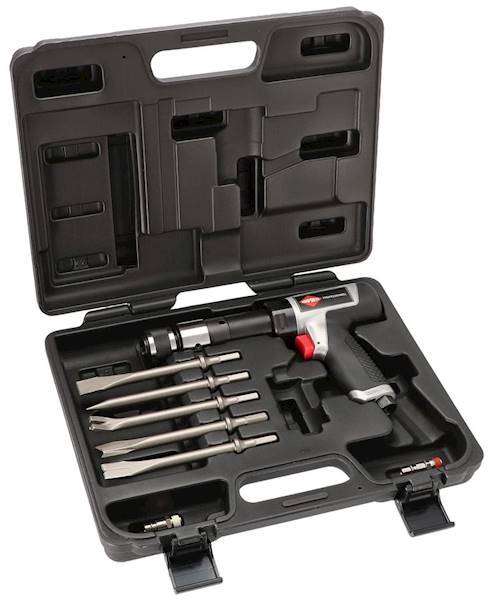 AIRPRESS MŁOTEK Z ZESTAWEM DŁUT W WALIZCE 45487