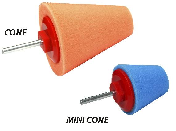 UR GĄBKA POLERSKA CONE NIEBIESKA TRZPIEŃ 85X30MM